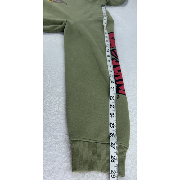 H&M Tom & Jerry Graphic Embroidered Green Hoodie Mens Size Small - Picture 10 of 11